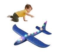 Generico Foam Glider - 48cm Wingspan 47cm Length | Portable Foam Airplane Glider, LED Light Throwing Plane | Outdoor Sports Catapult Flying Toy For Kids Boys Birthday Party Use