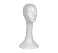 Generico Foam Head, Fake Display Head for Hats, Lightweight Hairpiece Stand, Durable Mannequin Model, Smooth Design, White Full-Size Foams, Hat Wig Styling Headwear Headphone