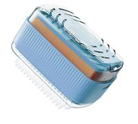 Generico Foaming Soap Box Roller with Bubble Case, Soap Box with Roller, 3 in 1 Multifunctional Cleaning & Storage, Suitable for home bathrooms, kitchens, laundry rooms (Blue,1pcs)