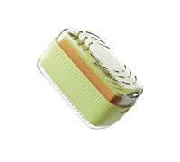 Generico Foaming Soap Box with Roller Bubble Case for Laundry, Soap Box with Roller for Scrubbing, Portable Soap Bar Dispenser Brush - Keeps The Dry (Green)