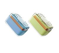 Generico Foaming Soap Box with Roller Bubble Case for Laundry, Soap Box with Roller for Scrubbing, Portable Soap Bar Dispenser Brush - Keeps The Dry (2pc)
