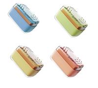Generico Foaming Soap Box with Roller Bubble Case for Laundry, Soap Box with Roller for Scrubbing, Portable Soap Bar Dispenser Brush - Keeps The Dry (4pc)