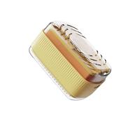 Generico Foaming Soap Box with Roller Bubble Case for Laundry, Soap Box with Roller for Scrubbing, Portable Soap Bar Dispenser Brush - Keeps The Dry (Yellow)