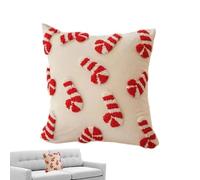 Generico Fodera per con di zucchero - Fodere per con caramello alla menta piperita, 45x45 cm/18x18 pollici | Fodere per cuscini invernali festive per Natale, decorazioni per la casa,