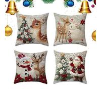 Generico Fodera Per Natalizia | Per La Decorazione Della Casa,Fodere Cuscini Omini di Neve | Per Appartamento Studio Camera Bambini Sedia Yoga Divano Camera Da Soggiorno Dormitorio