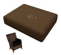 Generico Fodere Impermeabili per Cuscini da Esterno con Cerniera 50x50/60x60 Copricuscini Per Divani Universale,Sostitutivi Copri Seduta Divano per Terrazza da Giardino(Marrone scuro,50x45x10cm)