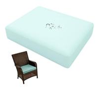 Generico Fodere Impermeabili per Cuscini da Esterno con Cerniera 50x50/60x60 Copricuscini Per Divani Universale,Sostitutivi Copri Seduta Divano per Terrazza da Giardino(Light blue,107x46x8cm)