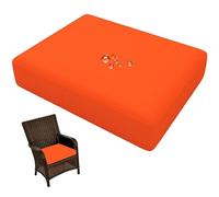 Generico Fodere Impermeabili per Cuscini da Esterno con Cerniera 50x50/60x60 Copricuscini Per Divani Universale,Sostitutivi Copri Seduta Divano per Terrazza da Giardino(Arancia,60x60x10cm)