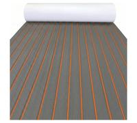 Generico Foglio for pavimentazione Marina in Schiuma autoadesiva for Barche da 2,4 * 1, m for Tappetino Decorativo Fai Te(Dark Gray Orange)