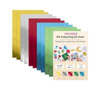 Generico Foglio per Goffratura - Carta Artistica, Piastra per Stampaggio in Alluminio | Materiale per Lavorazione Multicolore su Entrambi I Lati da 145 G, Pellicola Decorativa per Scrapbooking Creati