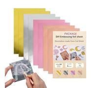 Generico Foglio per Goffratura - Carta Artistica, Piastra per Stampaggio in Alluminio | Materiale per Lavorazione Multicolore su Entrambi I Lati da 145 G, Pellicola Decorativa per Scrapbooking Creati