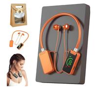 Generico Foihletpath Sports Karaoke Bluetooth Earphones - Wireless Neckband Headset with Built-in Sound Card, Waterproof Mic for Live Streaming & Workouts(Orange)