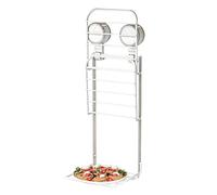 Generico Fold Space Shelf, Wall Storage Rack, 4.72x3.94in 3 Tier Suction Organizer with Strong Hold Mount, Sturdy Polymer Folding System, Compact Space Saving Design, Kitchen Bathroom Home Use