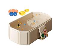 Generico Foldable Baby Bathtub, Large Toddler Bathtub with Portable Shower Basin, 29.53x27.56x9.84 Inches Includes 5 Balls, 2 Ducks, Water Toy for Kids 0,8 Years Old, Boys & Girls