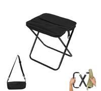 Generico Foldable Backpack Stool,Portable Folding Stools with Shoulder Strap,Travel Stool Bag,Pocket Chair That Turns into a Satchel,Ultralight Collapsible Seat for Fishing Travel Outdoor (black)