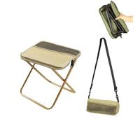 Generico Foldable Backpack Stool, Portable Mini Outdoor Camping Folding Seat, Suitable for Fishing, Traveling, Hiking or Barbecue (Khaki, Large)
