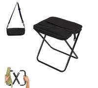 Generico Foldable Backpack Stool,Portable Pocket Chair With Crossbody Carry,Converts To Bag With Mesh Storage,Oxford Fabric High-Carbon Steel,For Camping Fishing Hiking Travel Picnic (Black)