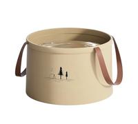 Generico Foldable Bucket - 11.81 inch PVC | PVC Outdoor Wash Basin - 12L Portable Lightweight Foldable Bucket for Vegetables Fruits Clothes Camping Fishing Home Use