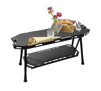 Generico Foldable Camping Table, Portable Aluminum Alloy Storage Rack, Lightweight Camp Shelf, Easy Assembly Cook Station for Outdoor Adventures, Picnics, and Travel