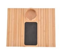 Genérico Foldable Divano Armrest Tray - Lightweight Bamboo, Foldable Household Armrest Tray, Space-Saving Drink Organizer | Divano Arm with Cup Holder, Non-Slip, Snacks, Remote, Mobile Phone, Chaise