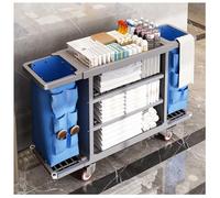 Generico Foldable Hotel Cleaning Cart with 100kg Capacity Dual-Sided Design Silent Swivel Wheels Waterproof Oxford Fabric Efficient And Practical for Housekeeping.