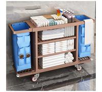 Generico Foldable Hotel Cleaning Cart with 100kg Capacity Dual-Sided Design Silent Swivel Wheels Waterproof Oxford Fabric Efficient And Practical for Housekeeping.