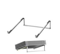 Generico Foldable Laptop Stand - Portable Aluminum Riser, Adjustable Ergonomic Computer Stand, Stable Space Saving Design | 11-17 Inch Notebook, Tablet Devices, Office Desk, Setup, Work From Home