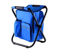 Generico Foldable Outdoor Chairs, Outdoor Camping Recliner, 14.17x11.42in Portable Travel Seat, Adjustable Backrest, Insulated Cooler Pocket for Beach, Hiking, Picnic, Fishing, Patio