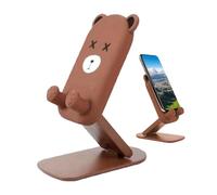 Genérico Foldable Phone Desk Stand - Adjustable Holder Cradle | Portatile Smartphone Tablet Dock, Cartoon Bear Design, Cute Accessory, Universal Fit For Phones and Tablets, Travel Home Use