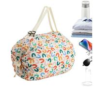 Generico Foldable Shopping Bag, Grocery Storage Shopping Tote, Durable Nylon with Handles, Reusable Lightweight Eco for Snacks, Cakes, Soda, Water, Beer, Fruits, Daily Errands, Travel Market