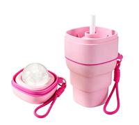 Generico Foldable Silicone Drink Cup Reusable Ice Ball Mold Bottle