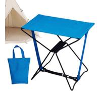 Generico Foldable Stool - Portable Folding Seat | Steel Camping Picnic | 29x28.5x28.5cm Nylon and Steel, Lightweight Folding Design, Compact Portable Seat for Camping, Picnics, Travel, Fishing and