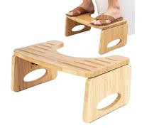 Generico Foldable Toilet Stool - Non-Slip Poop Squat Stool For Adults & Kids, Portable Step Stools | Small Squatting Stools | Easy To Use Bathroom Supplies, Wooden Potty Stoools For Bathroom Toilet