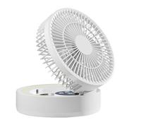 Generico Foldable USB Desk Fan, 5 Speed Quiet Cooling Ventilator System, Timer Function Table Fan with LED Light Mirror, Portable Mini Fans with Compact Style, Desk Fans for Dorm Bedside