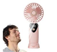 Genérico Foldable USB - Rechargeable Mini Portable with LED Display | Fast Cooling for Outdoors, campeggio, auto, Bedroom