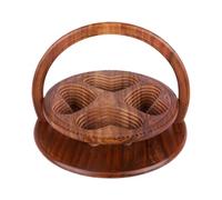 Generico Folding Bread Basket -Fruit Basket Foldable | Wood Snack Container For Kitchen Home RV Office Dining Table Picnic Dorm Living Room Bedroom Study Hotel Restaurant Snacks