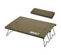 Generico Folding Camp Table, Aluminum Alloy Table, Portable Dining, Foldable Design Sturdy Stable Frame for Outdoor Camping Picnic Hiking Beach Backyard, 12.99x4.53x1.18 Inches