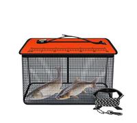 Generico Folding Fishing Net, Reflective Crayfish Cage, Heavy Duty Foldable Trap, with Quick Dry Mesh, Live Catch Organizer for River Dock, Lake Use, Outdoor, Gear, Father, Neighbor, Boyfriend, Uncle
