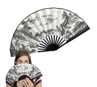 Generico Folding Hand Fan - Silk Fabric 62x33x3cm | Hand Held Chinese Folding Fan | Creative Chinese Style Handheld Crafts Home Decor For Women, Adults, Kids, Teens