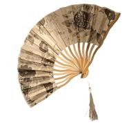 Generico Folding Hand Fan, Vintage Clacking Fan in Chinese Style, Elegant Handheld Cooling Accessory for Carnivals Music Festivals Travel Dances Parties Wedding Guests Event Attendees 21x2.5cm
