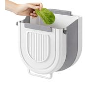 Generico Folding Kitchen Trash Can - PP Wall Mounted Waste Bin With Hook