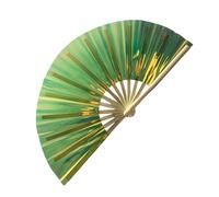 Generico Folding Popping Fan, Handheld Portable Rainbow Performance, Lightweight Fan for Drag Show Props, Disco Party Supplies, Carnival Parade Accessories, Festival Dance Raves 13.39 Inches