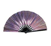 Generico Folding Popping Fan, Handheld Portable Rainbow Performance, Lightweight Fan for Drag Show Props, Disco Party Supplies, Carnival Parade Accessories, Festival Dance Raves 13.39 Inches