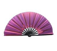 Generico Folding Popping Fan, Handheld Portable Rainbow Performance, Lightweight Fan for Drag Show Props, Disco Party Supplies, Carnival Parade Accessories, Festival Dance Raves 13.39 Inches
