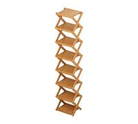 Generico Folding Shoe Rack | 8 Tier Vertical Slim Storage Stand | Space Saving Shoe Organizer for Home Room Apartment Entryway Garage Corner Studio Dorm | Durable Multi Layer Shoes Storage Solution