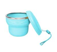 Generico Folding Silicone Cups, Portable Foldable Cup 200ml, Camping Cup With Stainless Steel Rim For Travelers Tourists Campers Hikers Fishermen Women Men Backpacking Fishing Road Trip Hotel