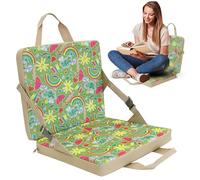 Generico Folding Stadium Seat, Bleacher Seating Cushion, Outdoor Camping Chair with Back Support, Portable Picnic Seat, Comfortable for Sports Events, Picnics, Tailgates, 15.35x13.39x3.15 inches