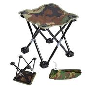 Generico Folding Stool - 10.6 Inches Folding Camping Stool | Fabric Portable Retractable Stools |,Ergonomic FoldingStool For Mountaineering Travel Picnic Beach Fishing Garden Outdoors Camping