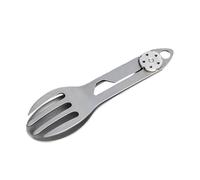 Genérico Folding Titanium Spork - Portable Spoon and Fork Combo Strong Build, Space Saving Survival Utensil | Affidabile Camp Cutlery For Barbecue Adventure Trekking