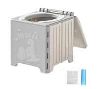 Generico Folding Toilet - 23x22x23cm Camping Toilet Seat, Portable Potty for Camping, Foldable Outdoor Toilets | Travel Potty with Carry Bag for Kids Elderly Outdoor, RV, Beach, Hiking, Vacation